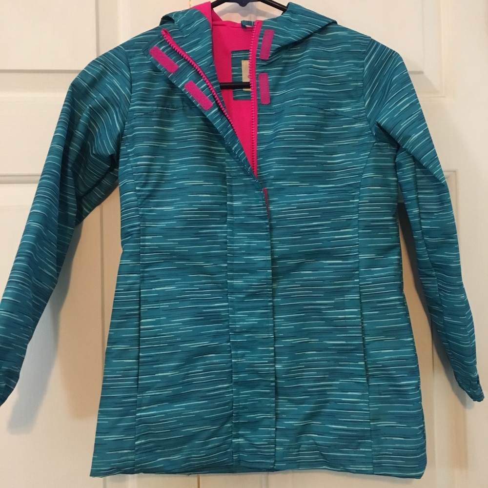 Girls teal and pink light jacket